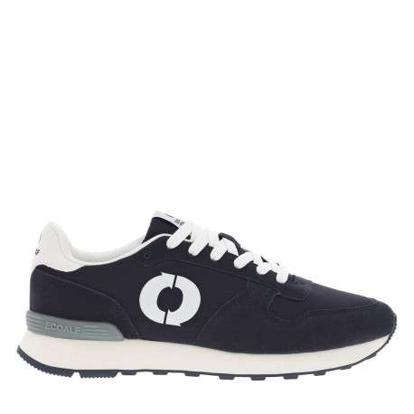 Baskets basses running bleu marine avec logo floqué et lacets plats - Image 2