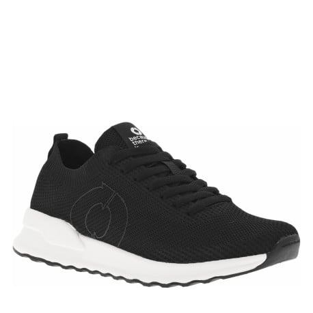 Baskets basses running noires en slip-on avec des lacets plats - Image 3