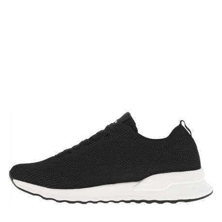 Baskets basses running noires en slip-on avec des lacets plats - Image 2