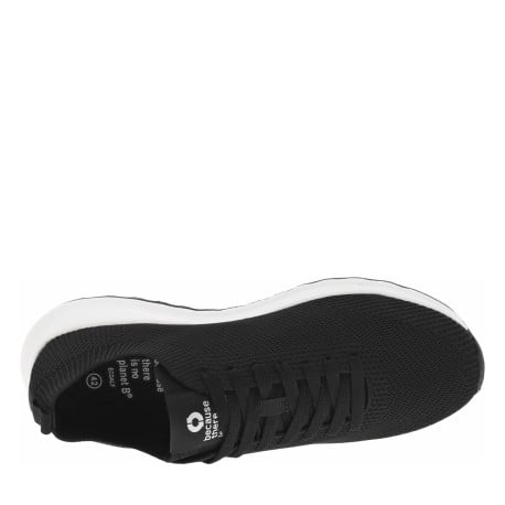 Baskets basses running noires en slip-on avec des lacets plats - Image 4