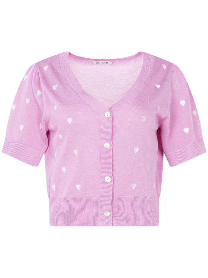 Cardigan rose avec des...