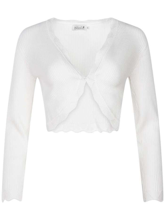 Cardigan blanc en maille...