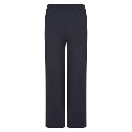 Pantalon marine uni avec une coupe large et une taille intermédiaire - Image 2