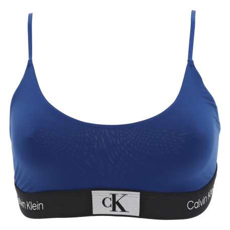 Brassière bleu électrique unie avec une bande élastiquée sous la poitrine