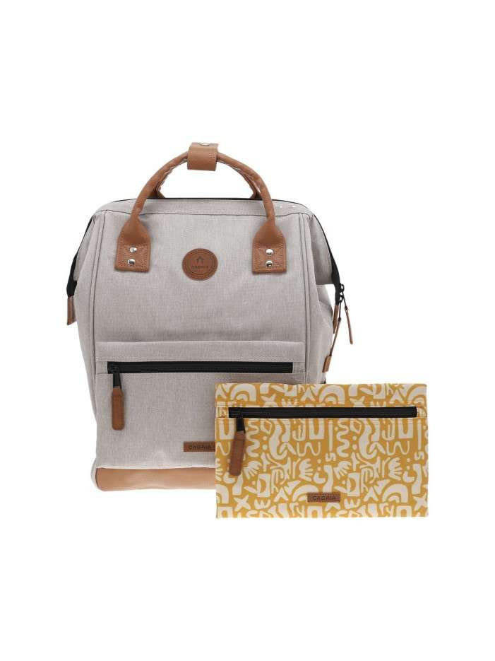 Sac à dos beige uni avec...