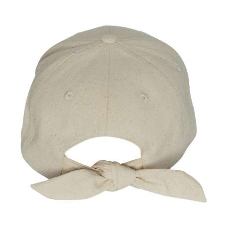Casquette en coton écrue unie avec un poisson brodé sur le côté - Image 2