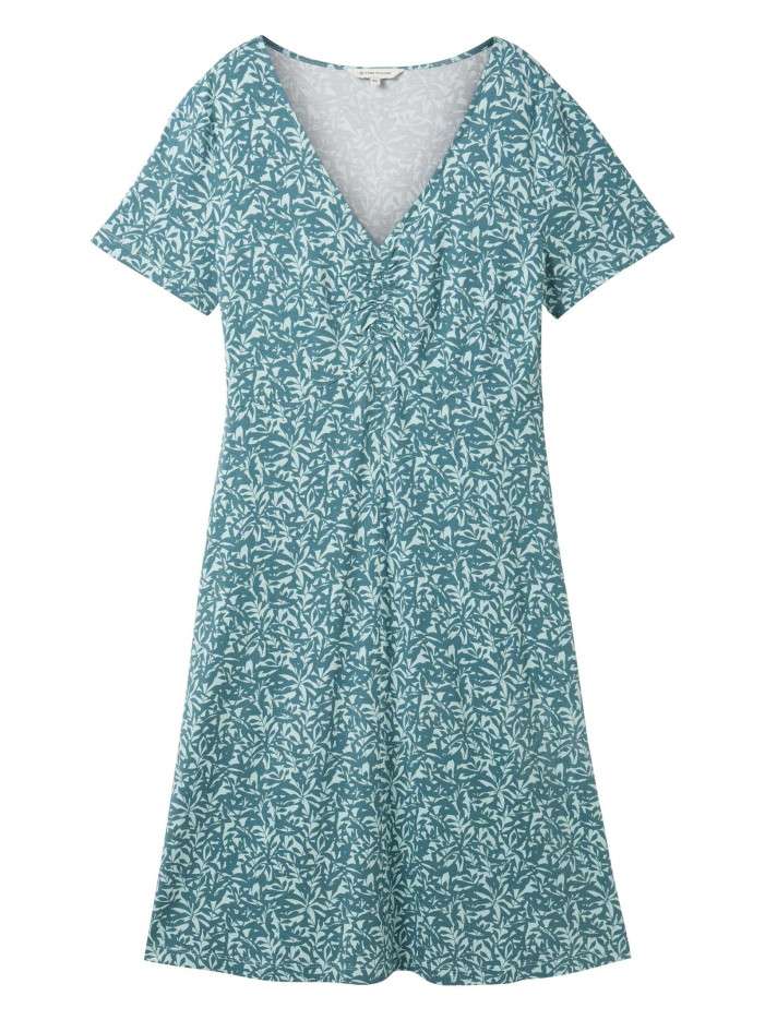 Robe courte verte fleurie...