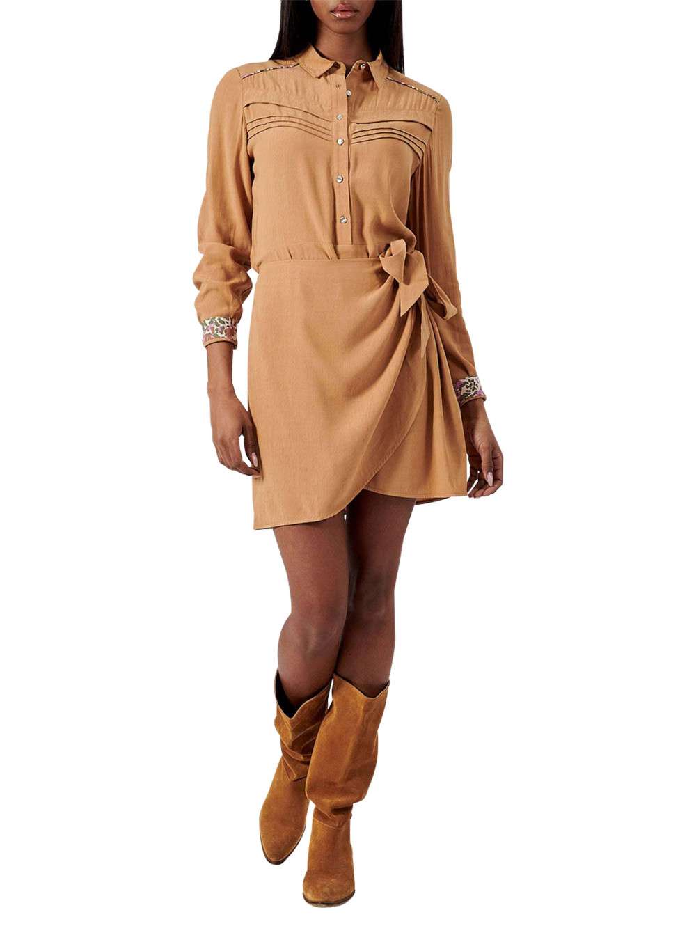 Robe Droite Camel Jennyfer - Taille M - Courte Avec 2 Poches Et Fermeture éclair Dos - Tissu élasthanne - Neuf Avec étiquettes