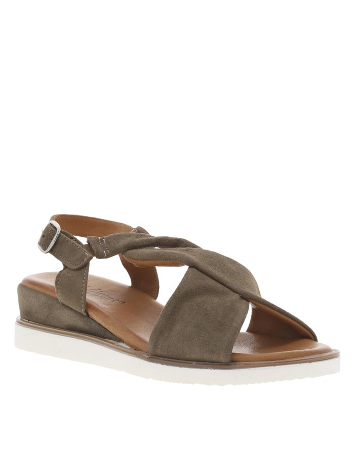 Nu-pieds en cuir nubuck...