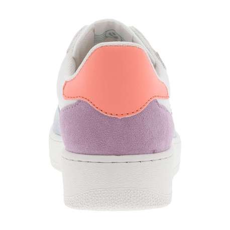 Baskets basses tennis blanches avec patchwork et des lacets plats - Image 6