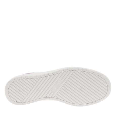 Baskets basses tennis blanches avec patchwork et des lacets plats - Image 5