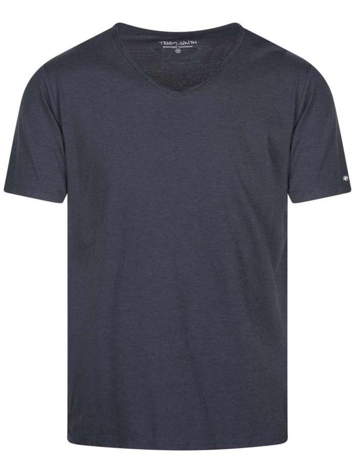 T-shirt marine chiné avec...