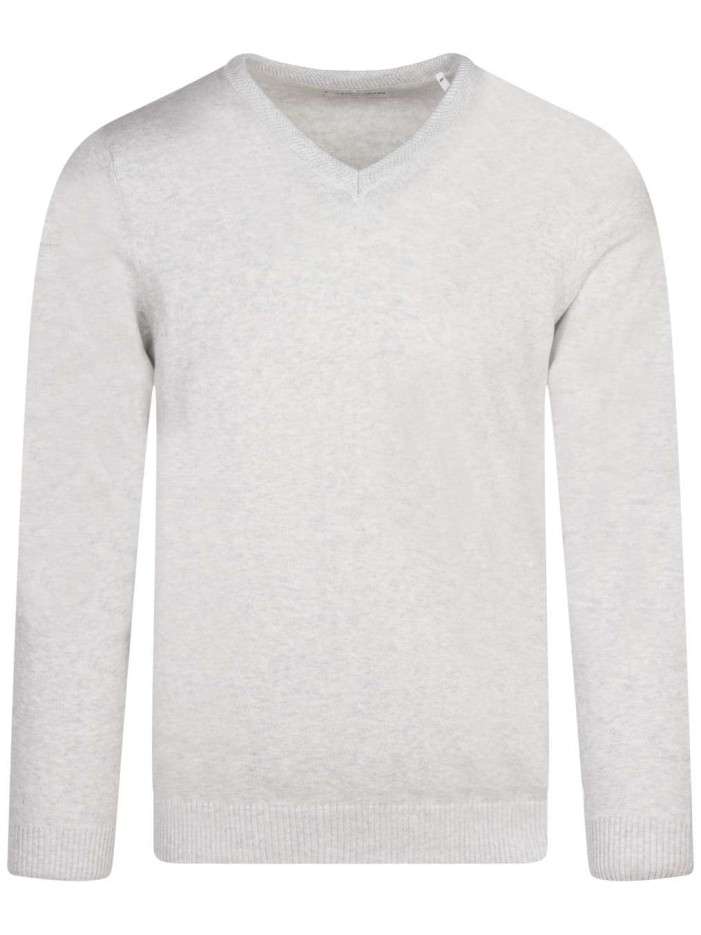 Pull en coton écru chiné...