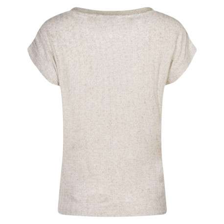 T-shirt beige avec une coupe droite un col rond et sans manches - Image 2