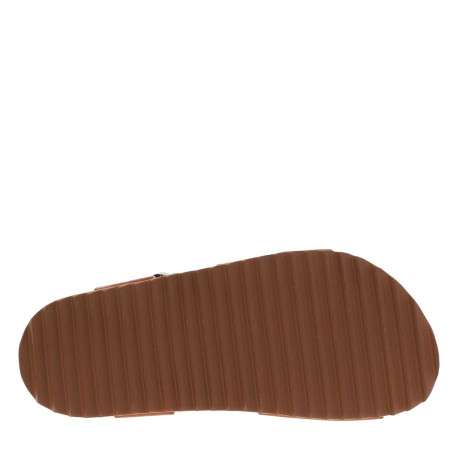 Nu-pieds marron avec un aspect liège et 2 boucles à ardillon - Image 5