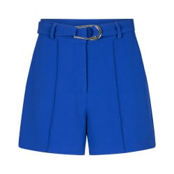 Short bleu électrique uni avec une coupe droite et une taille haute