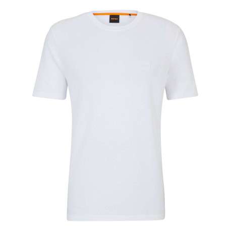 T-shirt Hugo Boss Manches Courtes Blanc Taille M - Occasion Quasi Neuf - Coton