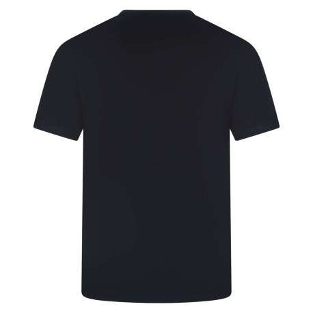 T-shirt homme marine uni avec une coupe droite et un col rond - Image 2