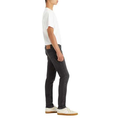 Jean 512 brut uni avec une coupe slim et un patch d'authentification - Image 3