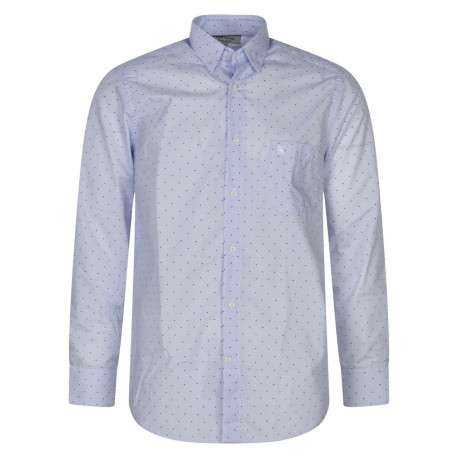 Chemise ciel imprimé avec une coupe droite et un col boutonné