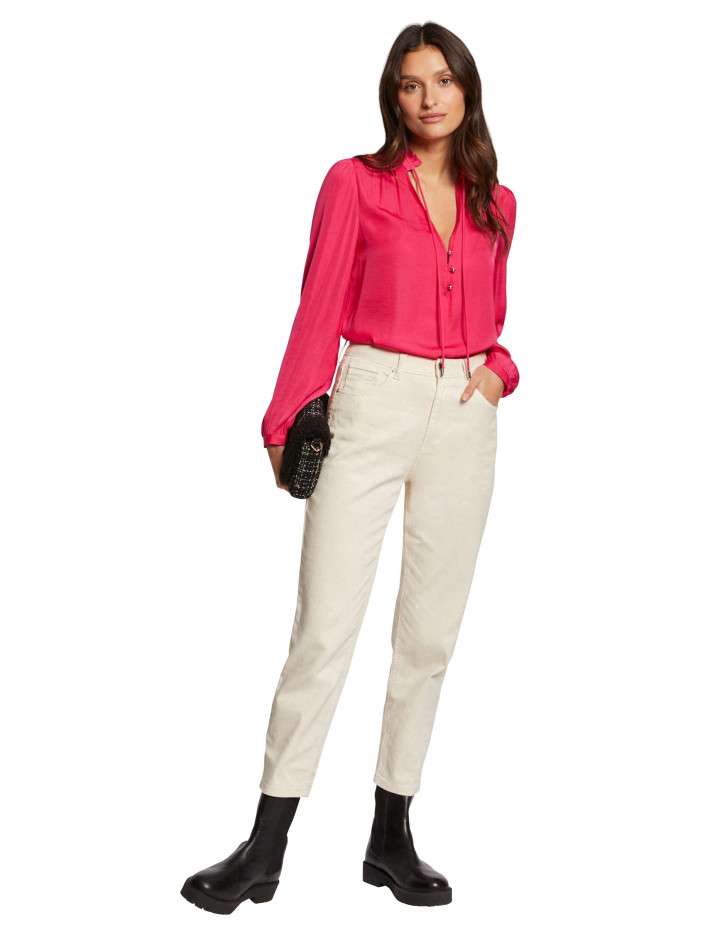 Tunic Femme Rouge à Motif Floral - Marque MORGAN - Taille M - Occasion Très Bon état