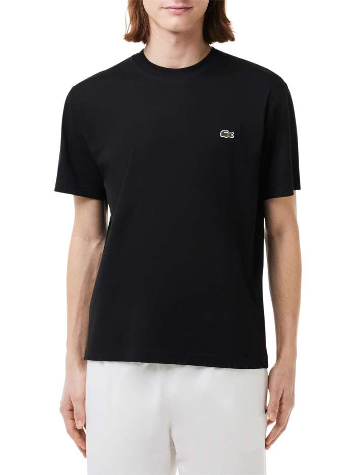 T-shirt en coton noir uni...