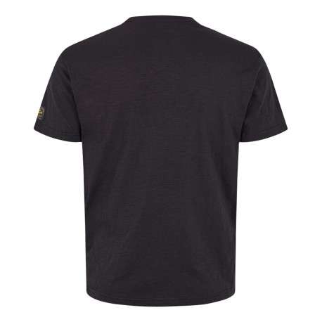 T-shirt en coton noir imprimé avec une coupe droite et un col rond - Image 5