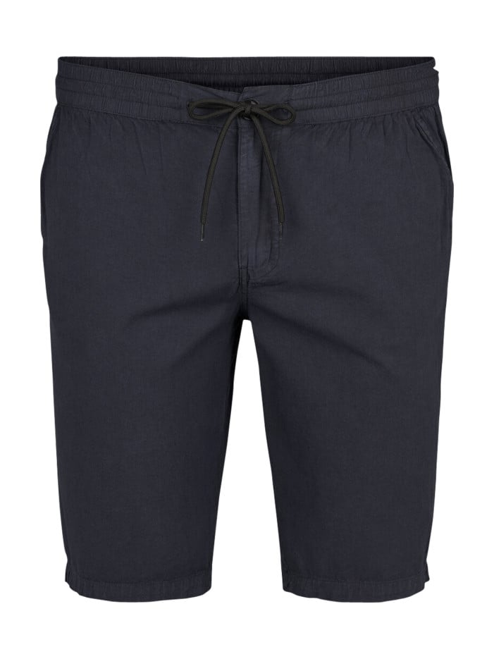 Short en coton marine uni...