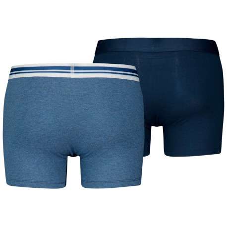 Lot de 2 boxers en coton bleu unis avec ceintures différentes et logo - Image 2