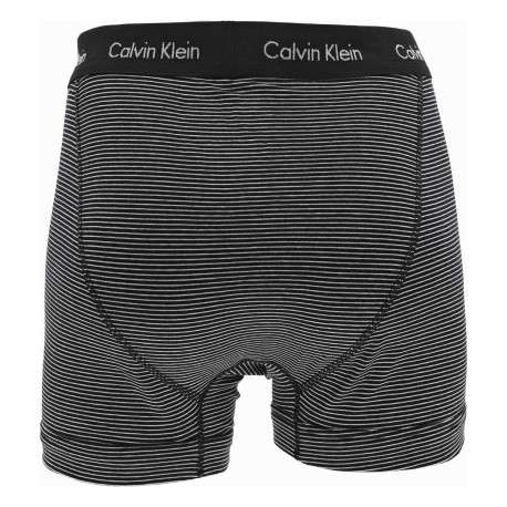 Lot de 3 boxers en coton noir et blanc rayé avec une coupe fermée - Image 8