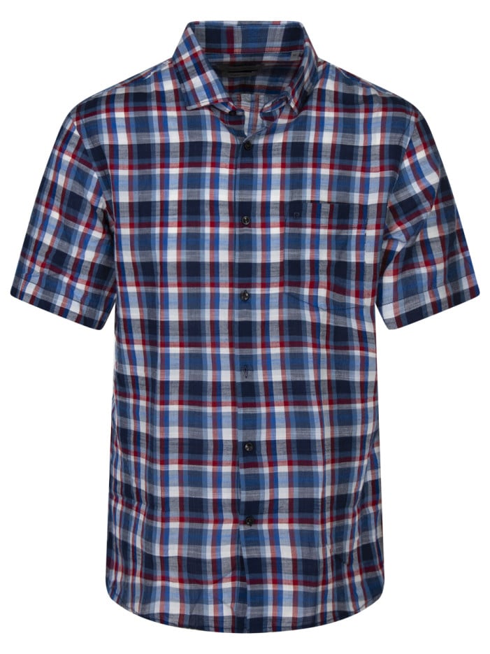 Chemise à carreaux bleu...