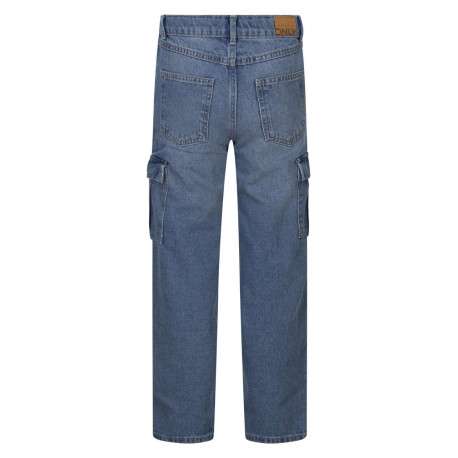 Jean cargo en coton délavé taille haute avec une coupe bootcut - Image 2