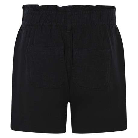 Short marine uni avec une coupe paper bag et une ceinture élastiquée - Image 2