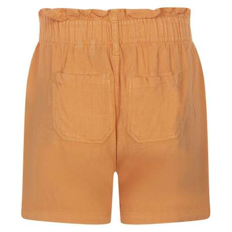 Short pêche uni avec une ceinture élastiquée et une coupe paper bag - Image 2