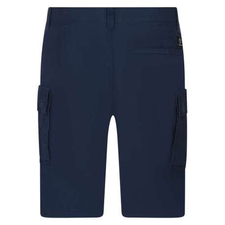 Short cargo en coton biologique marine coupe droite et fermeture zip - Image 2