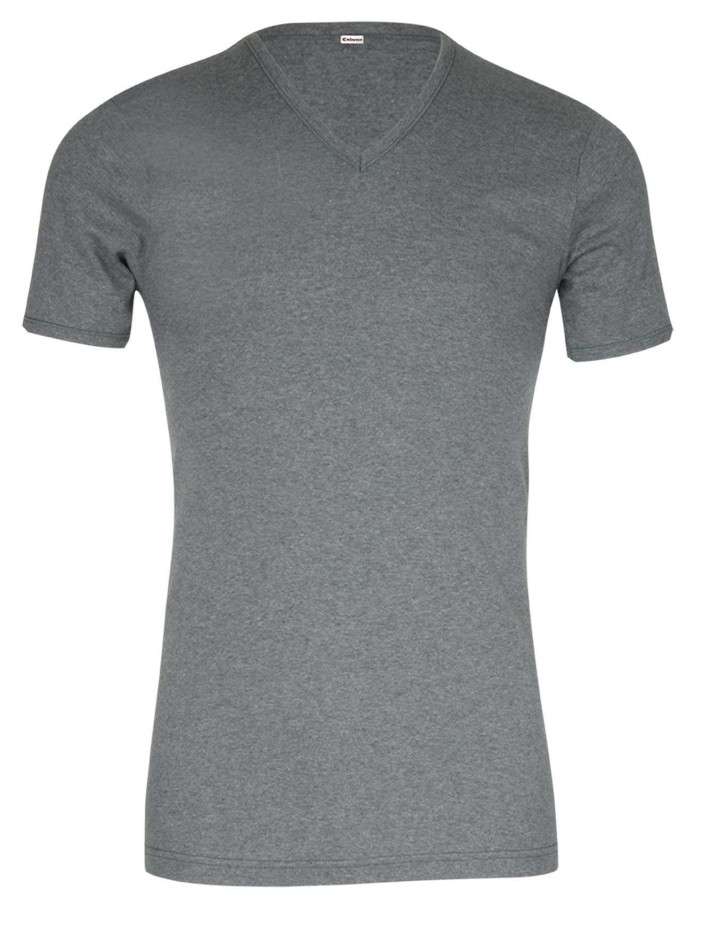 T-shirt gris uni avec une...