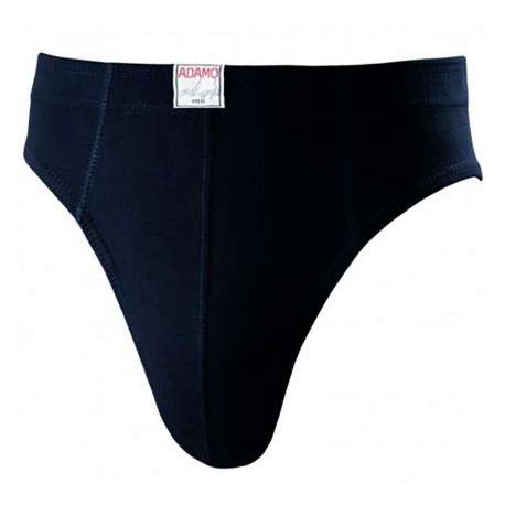 Lot de 3 slips en coton marine unis à coupe fermée et taille élastiquée - Image 2