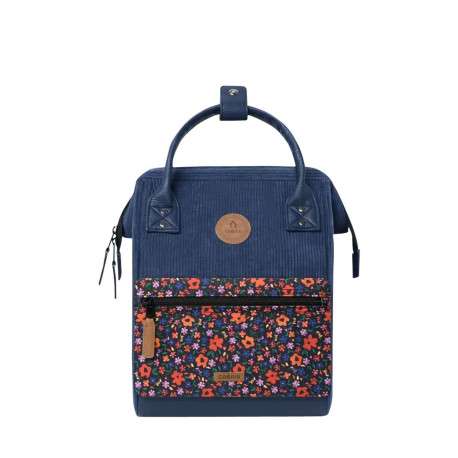 Sac à dos marine uni avec deux poches interchangeables et des bretelles - Image 3