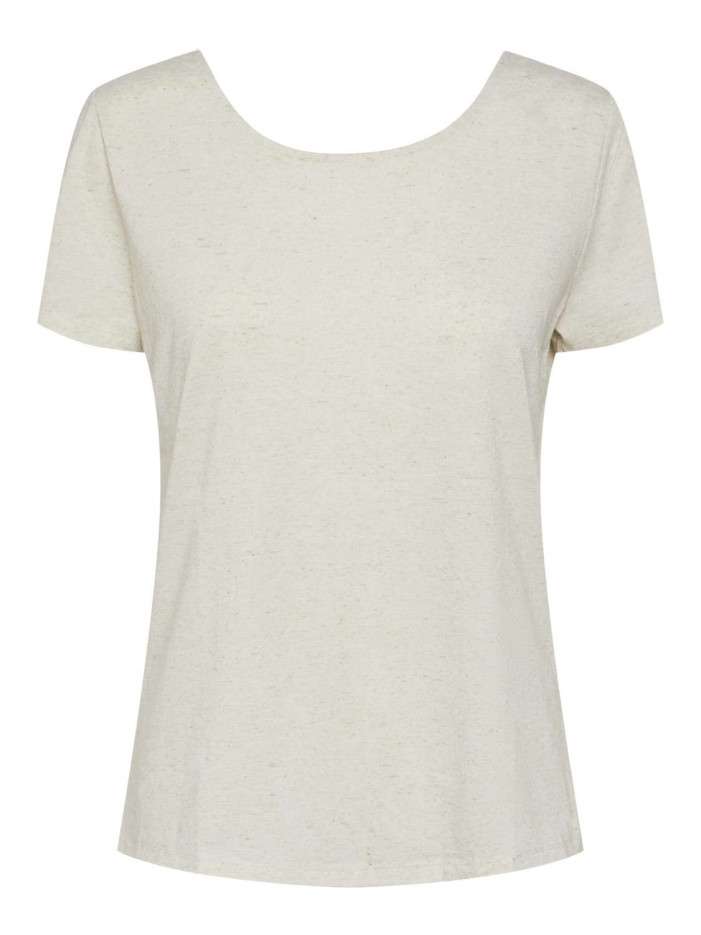 T-shirt écru uni avec une...