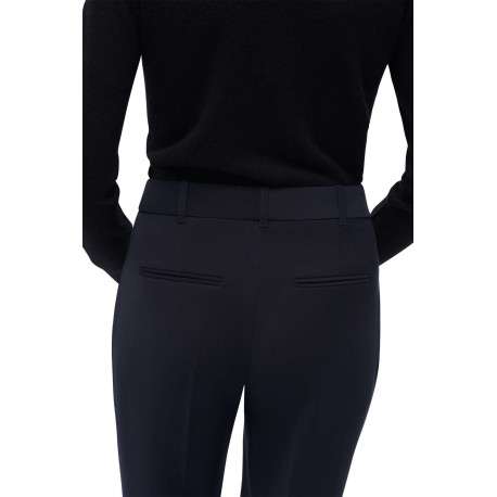 Pantalon bleu marine uni à coupe fuselée avec poches et fermeture zippée - Image 4