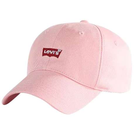 Casquette en coton rose unie avec une coupe strapback et un petit logo brodé