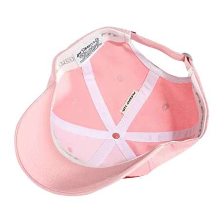 Casquette en coton rose unie avec une coupe strapback et un petit logo brodé - Image 2