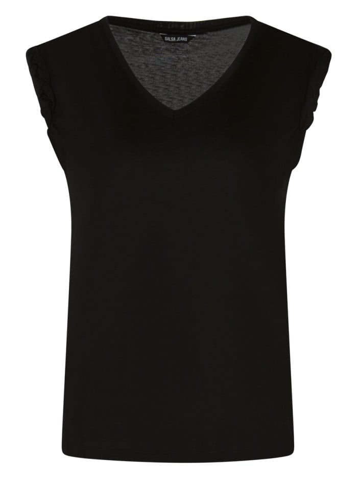 Top noir uni avec une coupe...