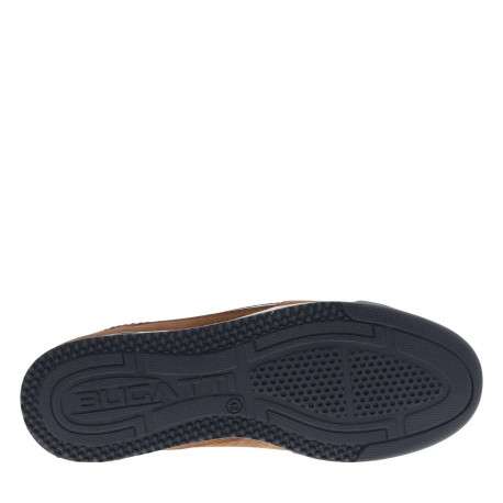 Sneakers brunes à talon plat avec des lacets et un zip latéral - Image 5