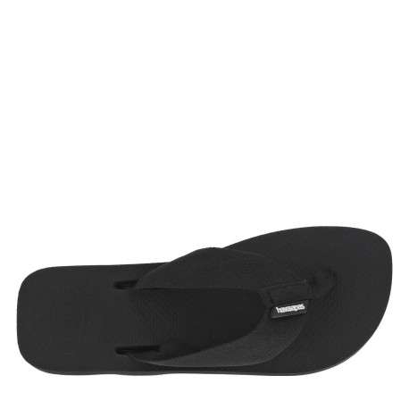 Tongs Urban Brasil Material noires avec larges brides et logo blanc - Image 4