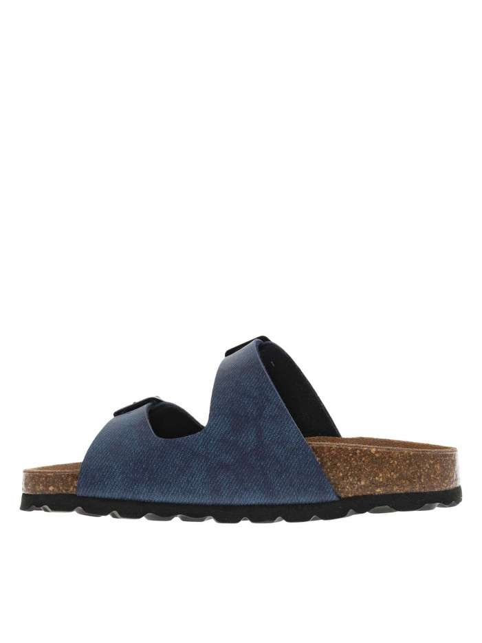Mules bleues avec boucles à...