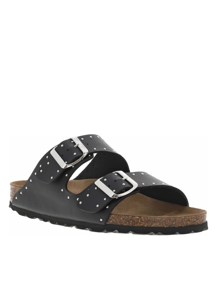 Mules noires avec 2 boucles...