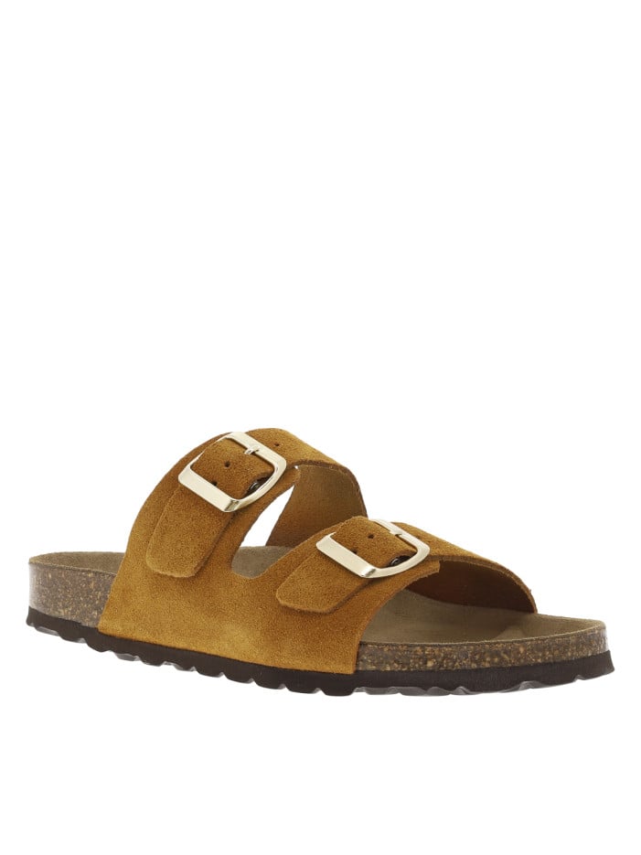 Mules en cuir nubuck...
