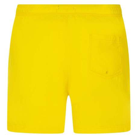 Short de bain jaune uni à coupe slim fit et à taille intermédiaire - Image 2