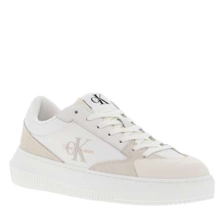 Baskets basses tennis Chunky Cupsole Low Mix en cuir blanches à plateforme - Image 3